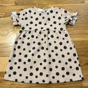 Zara baby 18-24 month knit polka dot ruffle dress